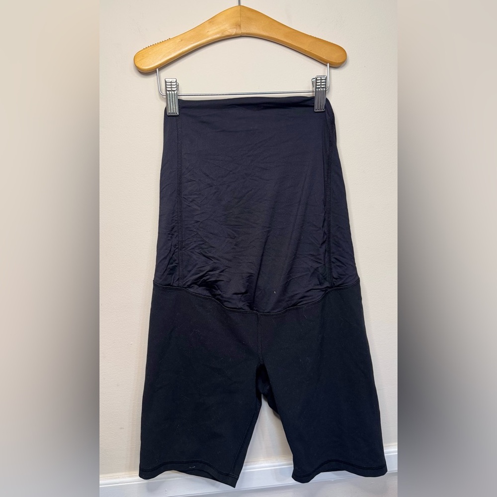 Isabel Maternity | Full Coverage Belly Banded Bike Shorts | Size Large